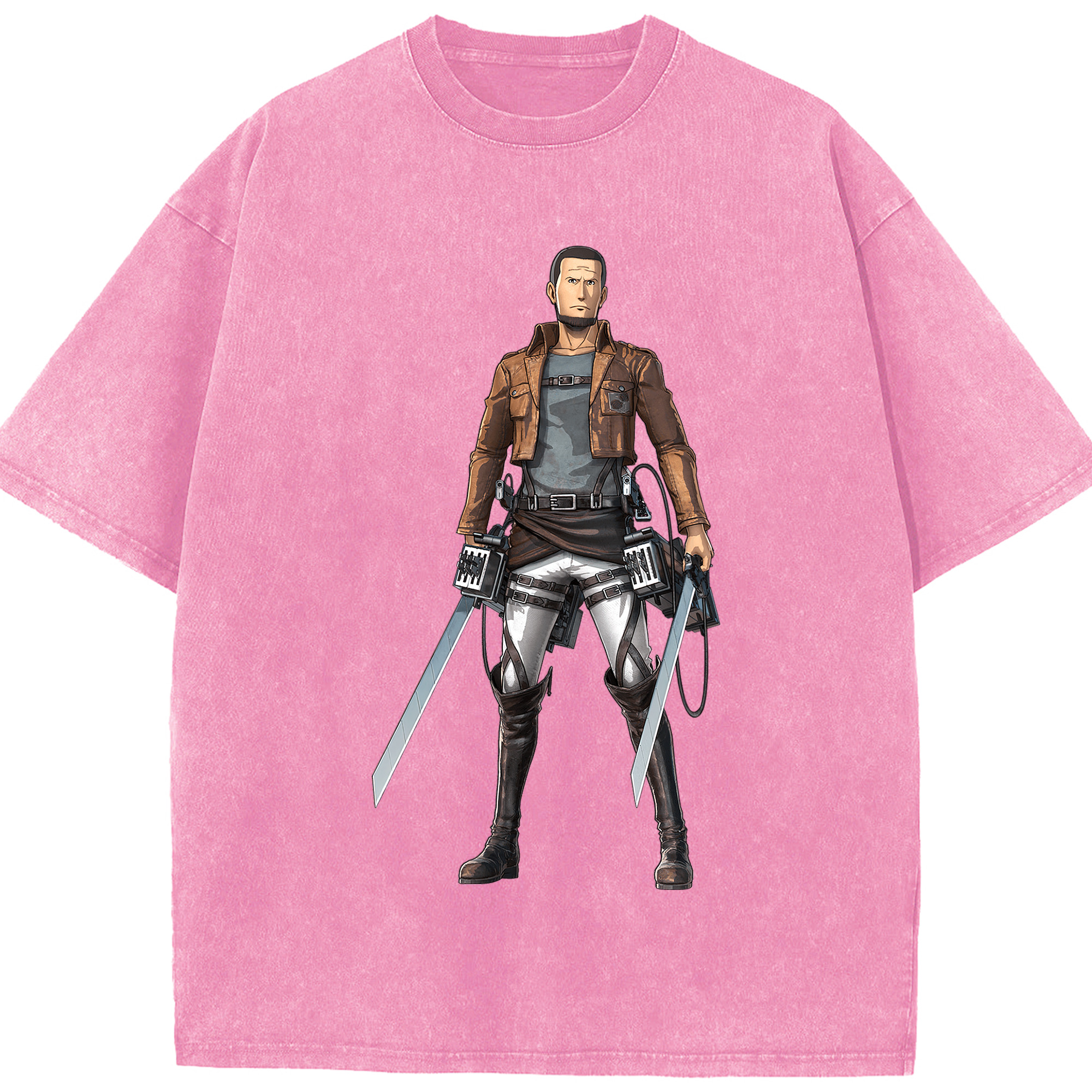 （画像用） 進撃の巨人 Attack on Titan 綿100% ヴィンテージ風 半袖Tシャツ（フロントプリント）